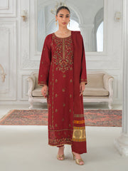3 Piece Khaddar Suit-Embroidered (Unstitched)
